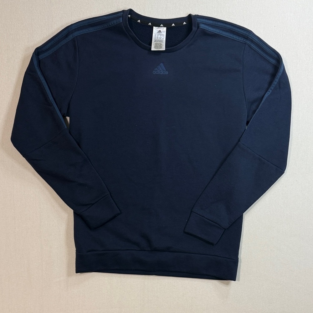 Adidas Men's Dark Blue Crewneck Sweater
